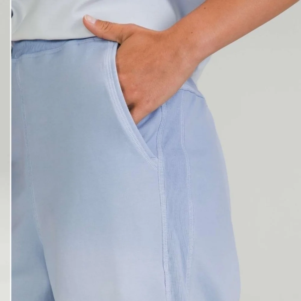Lululemon LA Athletica  Super-high-rise blue linen ombre wash jogger